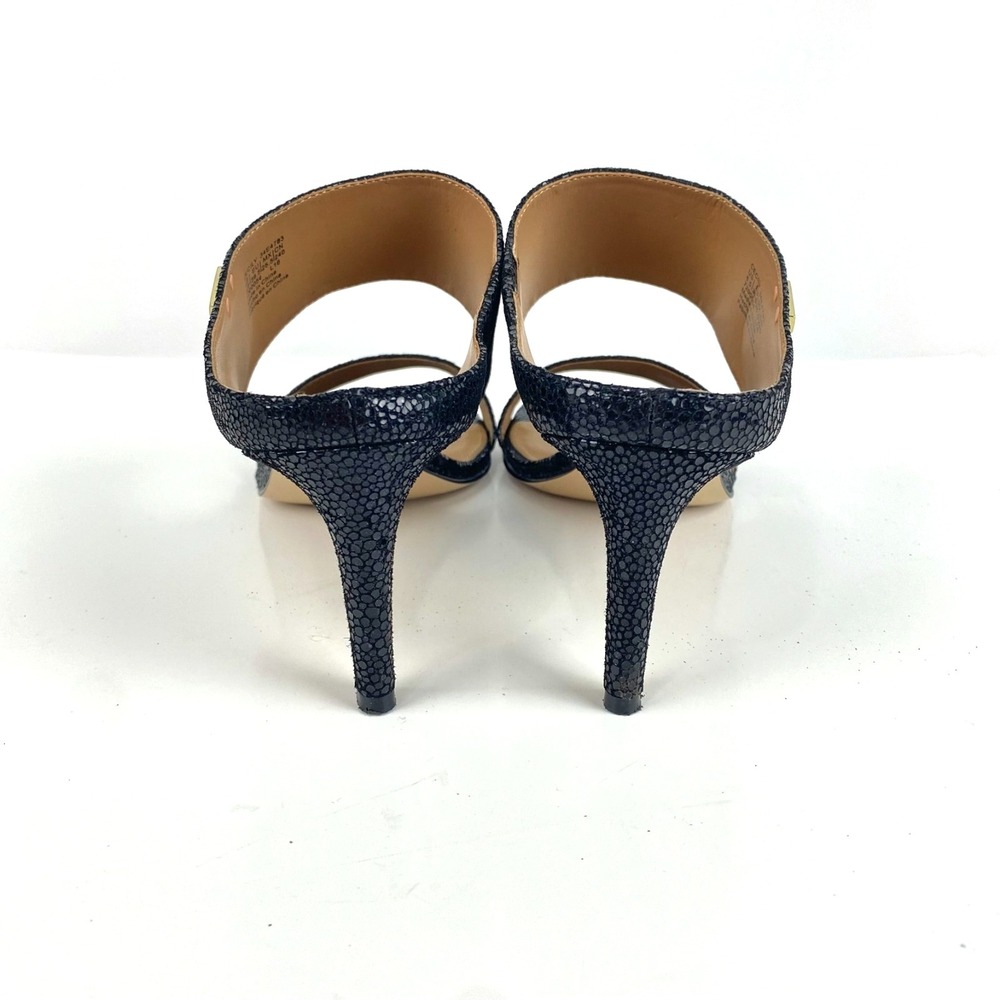 Calvin Klein Heeled Sandals Womens 8.5 Embossed Genuine Suede "Cecily" 38.5 LKNU - Picture 5 of 8